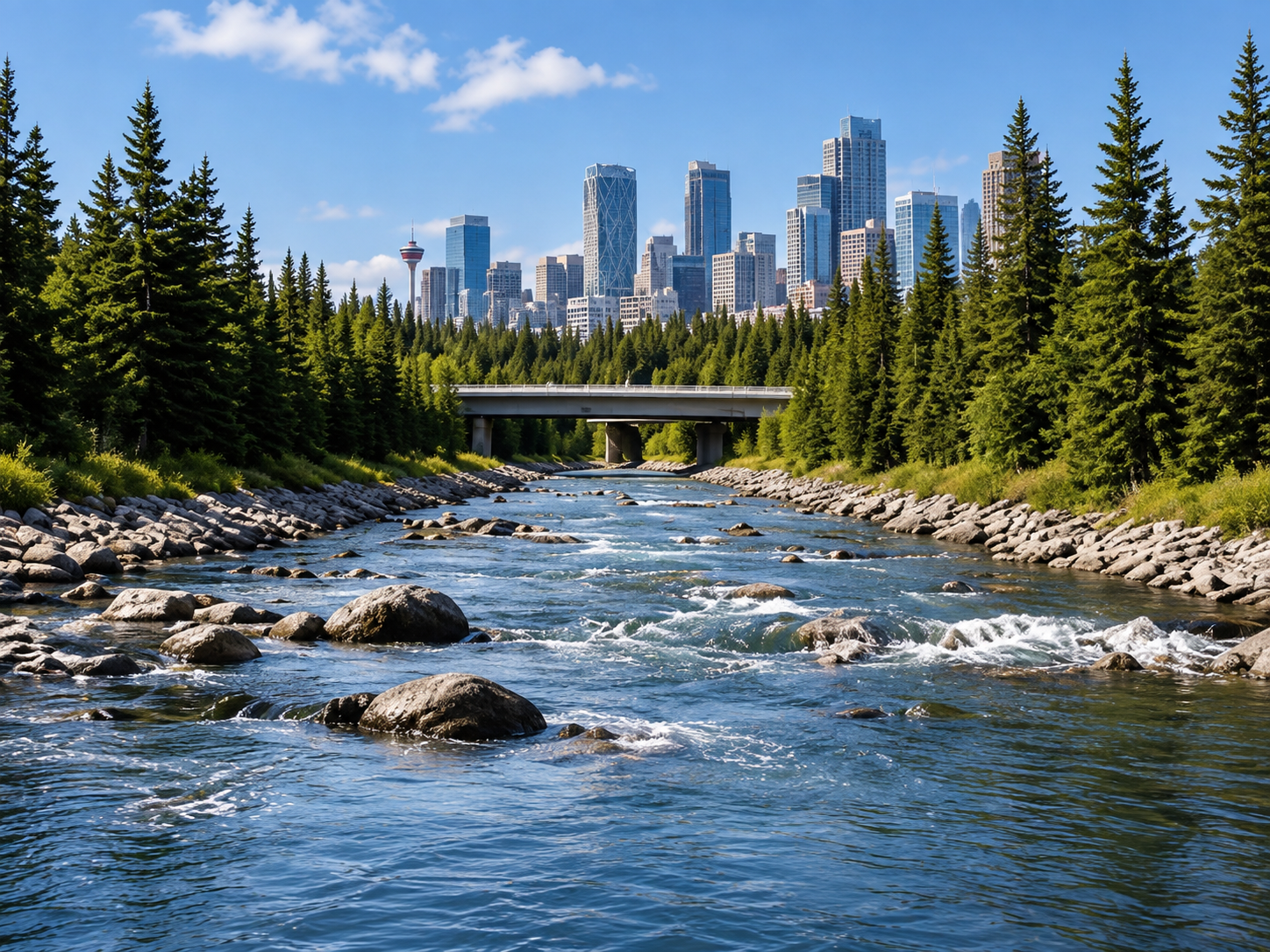 Calgary river and skyline